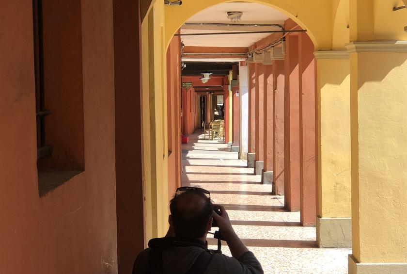 Fotografando i portici di Santa Caterina
