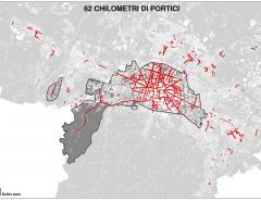 Mappa chilometri portici di Bologna