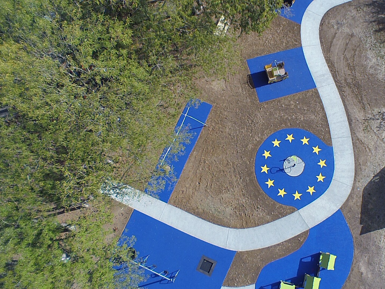 Vista aerea Giardini Europa Unita